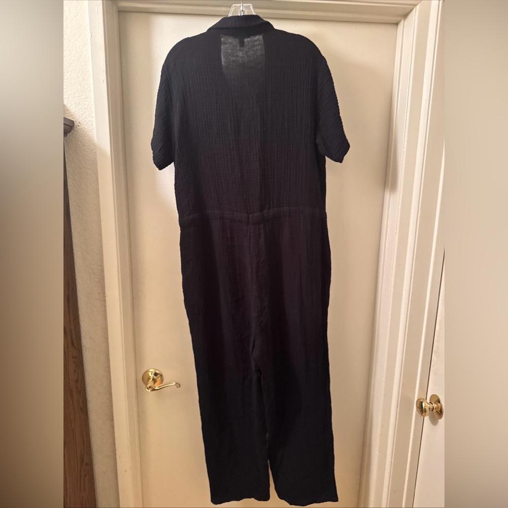 eileen fisher organic cotton gauze jumpsuit sz m - Picture 8 of 10